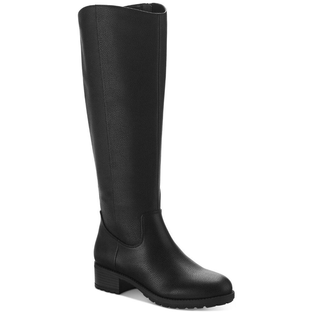Style & Co Women's Graciee Zip Riding Boots - Black Smooth 7M - Picture 8 of 8